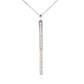 White Gold Round Brilliant Cut Diamond Stick Pendant  Gardiner Brothers
