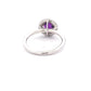 Amethyst and Diamond Halo Ring  Gardiner Brothers