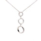 White Gold 3 Circle Drop Pendant  Gardiner Brothers