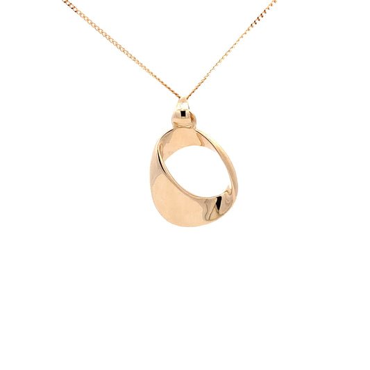 Yellow Gold Open Cushion Shape Pendant  Gardiner Brothers   