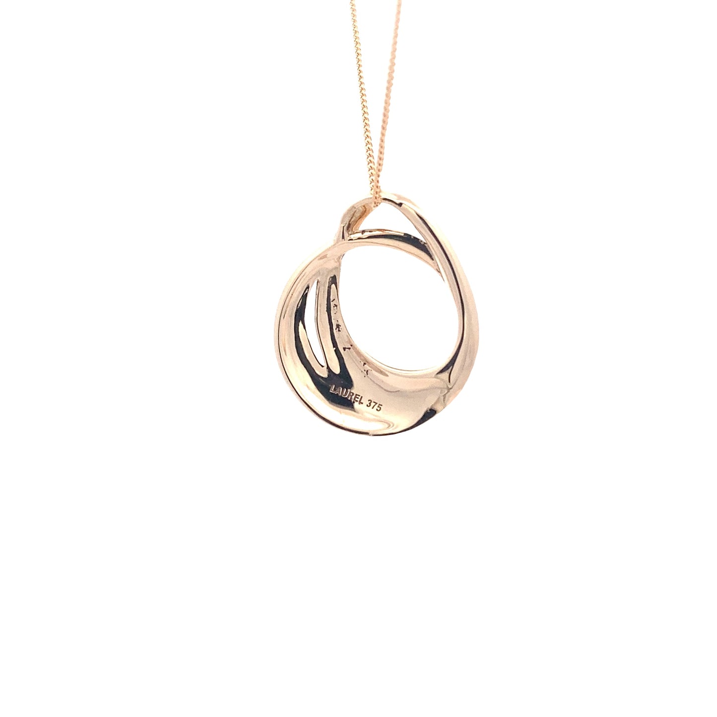 Yellow Gold Double Linked Ovals Pendant  Gardiner Brothers   