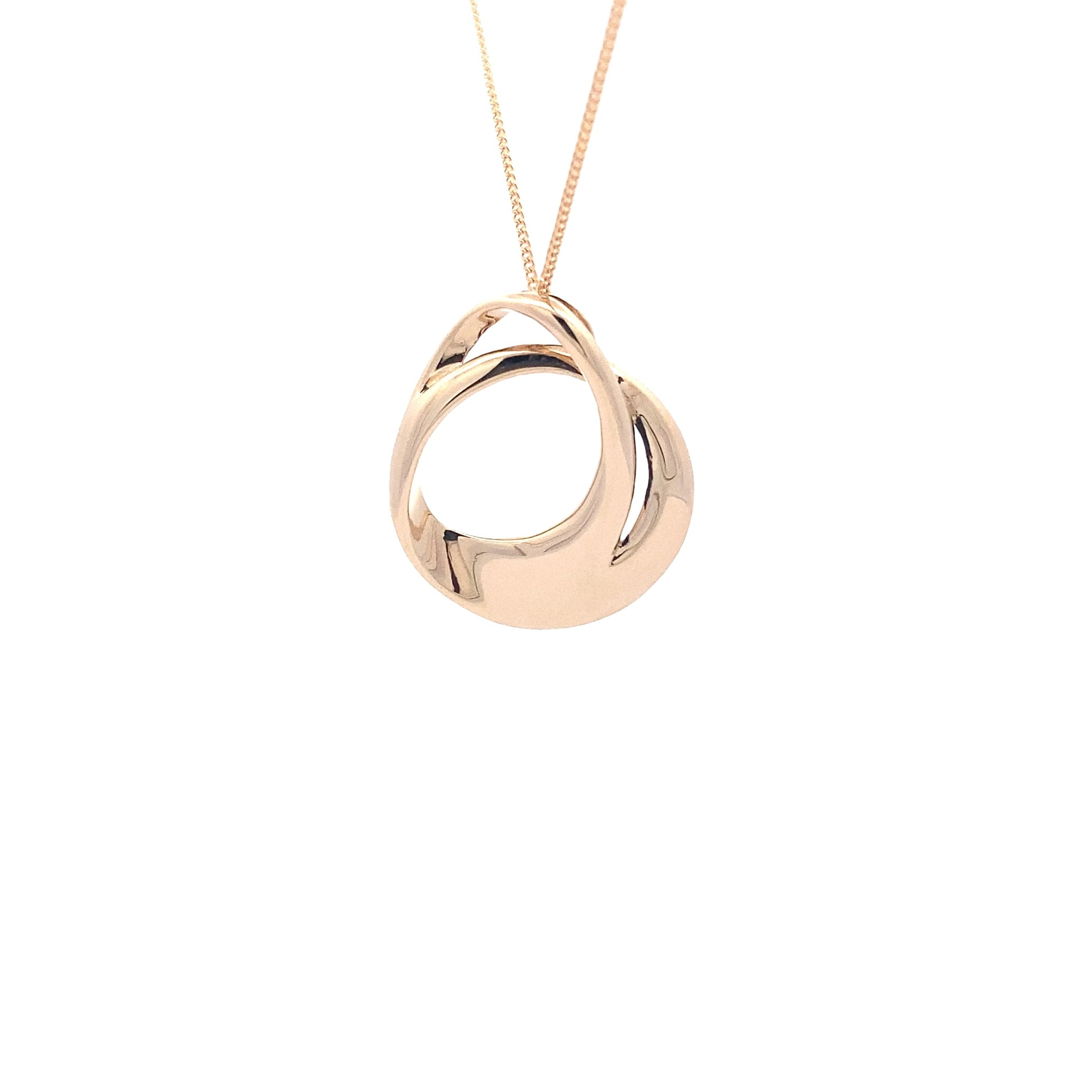 Yellow Gold Double Linked Ovals Pendant  Gardiner Brothers   