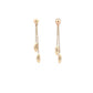 Yellow Gold Marquise Shaped Bead Drop Earrings