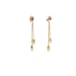 Yellow Gold Marquise Shaped Bead Drop Earrings