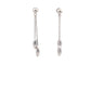 White Gold Marquise Shaped Bead Drop Earrings