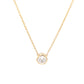 Round Brilliant Cut Diamond Rub-Over Style Pendant - 0.30cts
