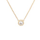 Round Brilliant Cut Diamond Rub-Over Style Pendant - 0.20cts
