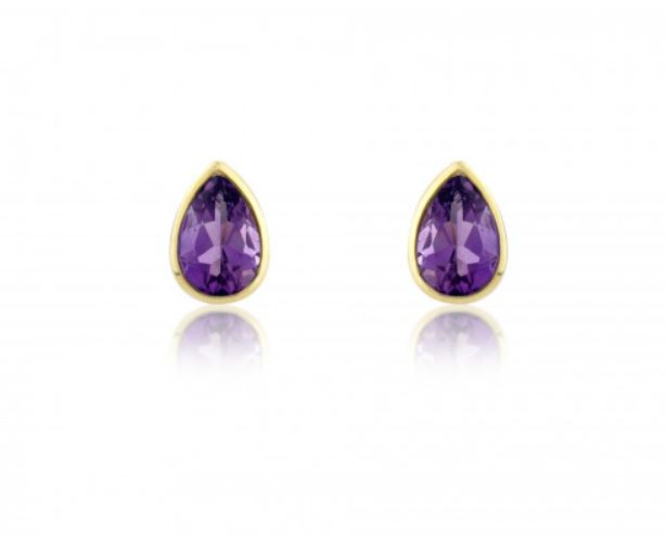 Pear Shaped Amethyst Earrings  Gardiner Brothers