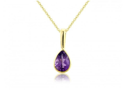 Pear Shaped Amethyst Pendant  Gardiner Brothers