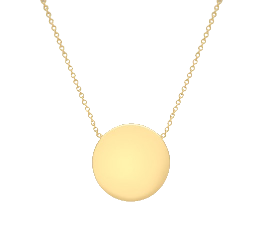 Yellow Gold Disc Pendant  Gardiner Brothers