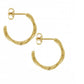 Yellow Gold Bone Style Earrings  Gardiner Brothers