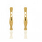 Yellow Gold Bone Style Earrings  Gardiner Brothers